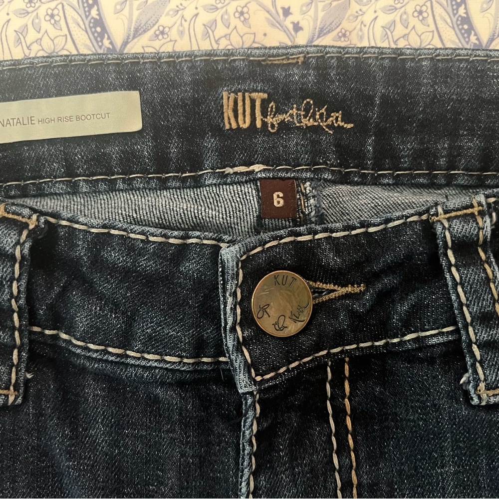 KUT Bootcut Jeans Natalie High Rise Dark Wash Size 6